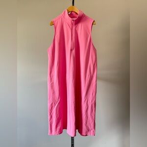Isaac Mizrahi Live! Essentials Sleeveless Mock Neck Zip-Front Dress. SIZE: 1X